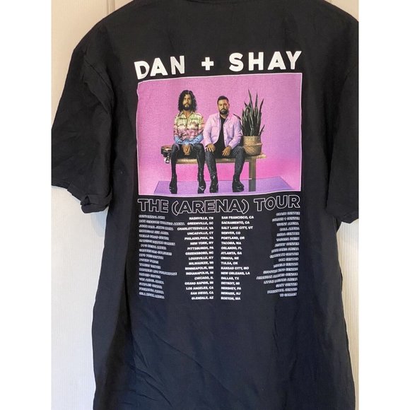Dan + Shay Concert T-Shirt 2021 The Arena Tour Black Short Sleeve, Size XL - Picture 7 of 7